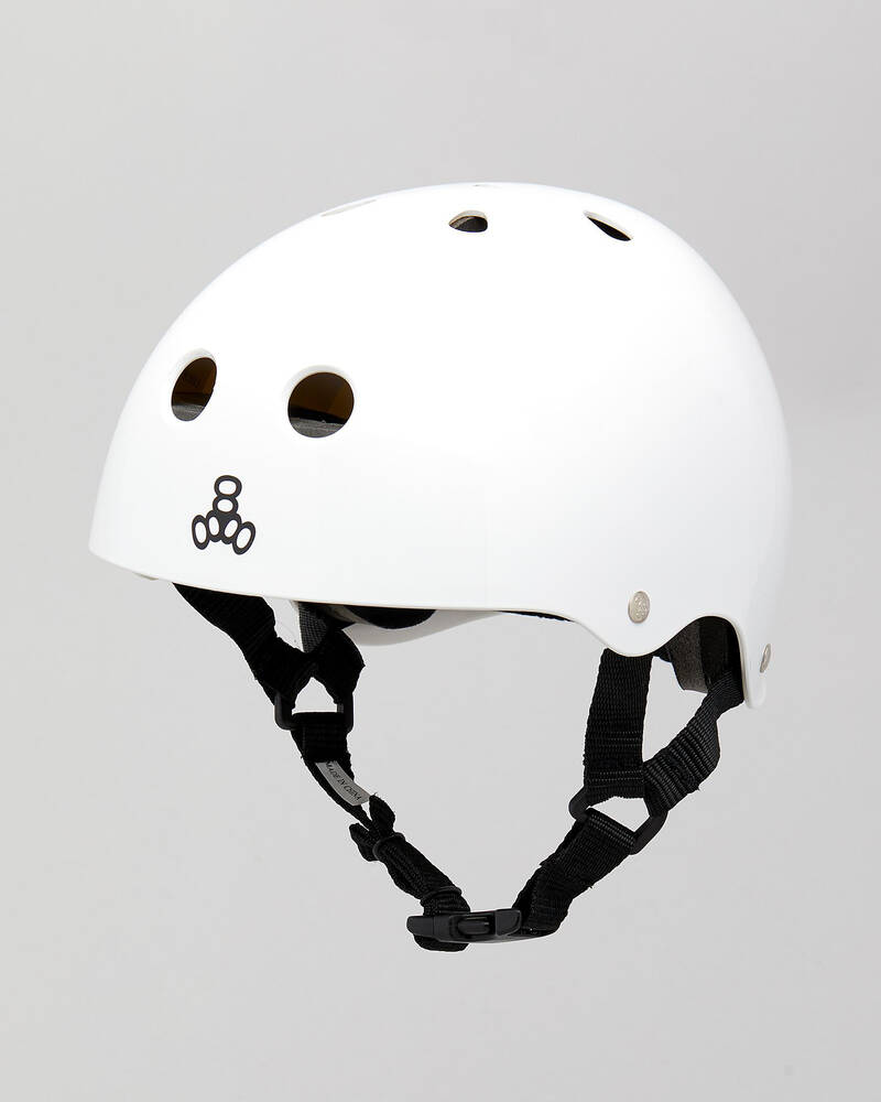 Triple 8 White Gloss Helmet for Unisex