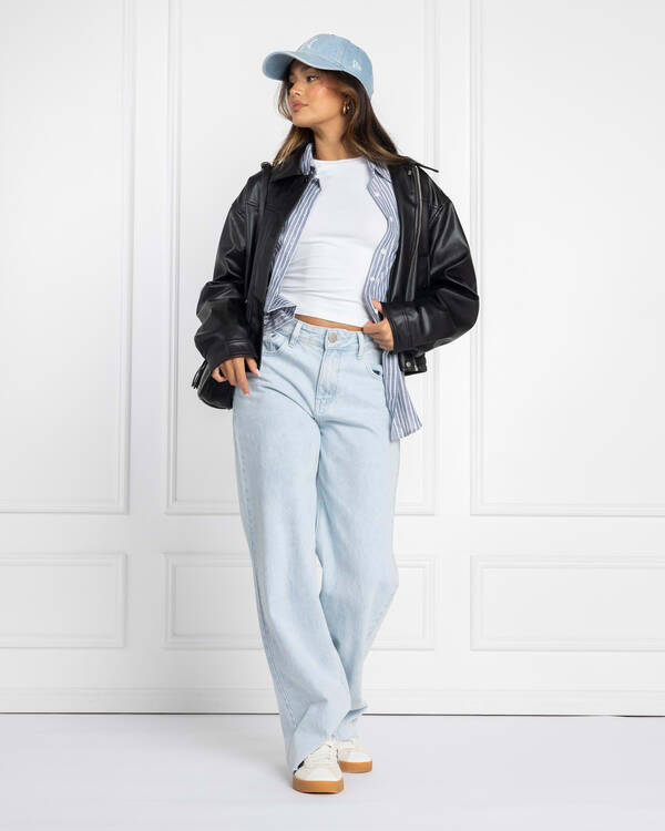 Ava And Ever Brando Faux Leather Jacket for Womens