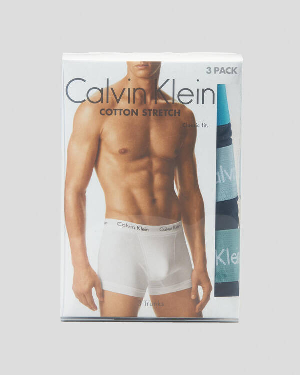 Calvin Klein Cotton Stretch Trunks 3 Pack for Mens