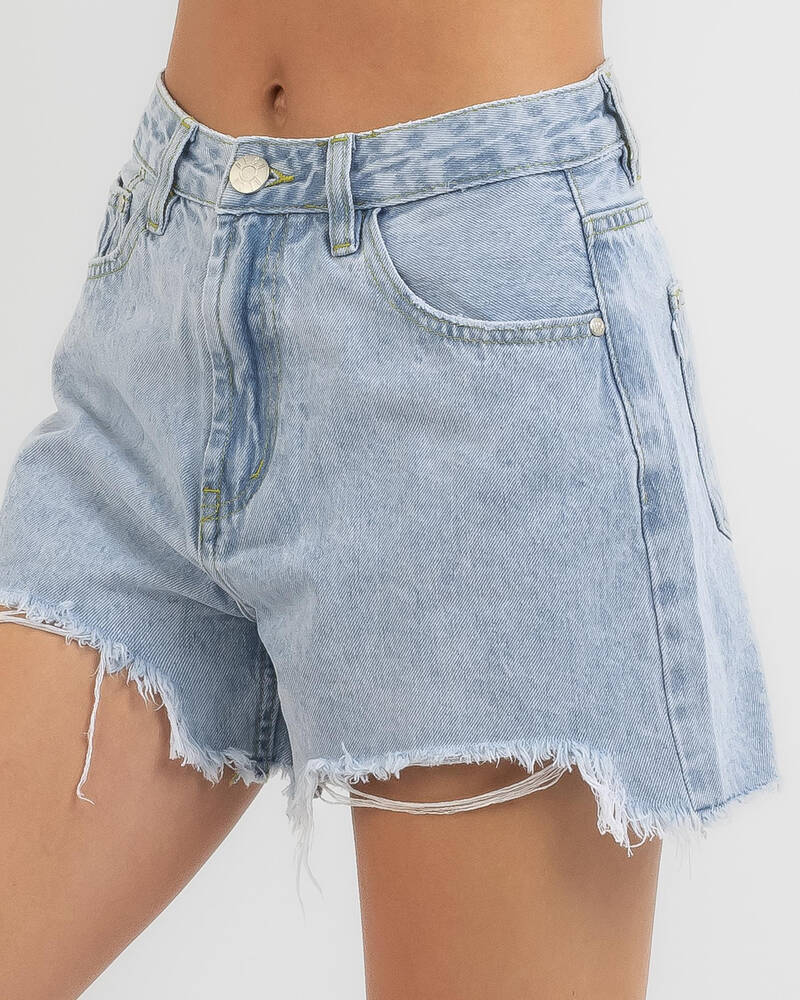 DESU Reign Mid Denim Shorts for Womens