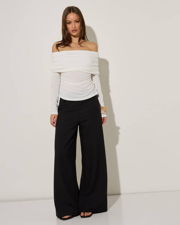 Ava And Ever Whitney Off Shoulder Long Sleeve Top for Womens