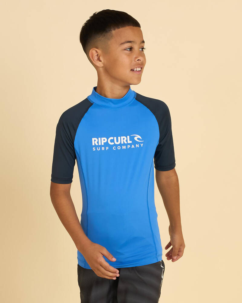 Rip Curl Boy's Shock Short Sleeve Rash Vest for Mens