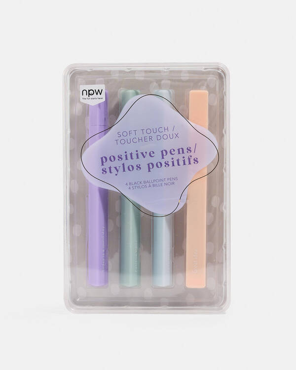 Soft Touch Positive Pens Set
