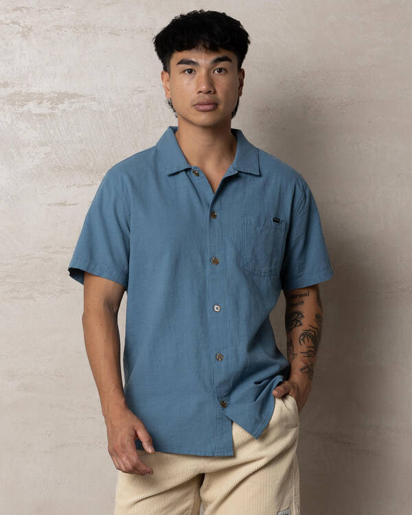Rhythm Flag Short Sleeve Shirt for Mens