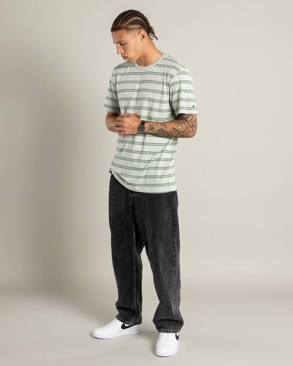 Champion Logo Stripe T-Shirt for Mens
