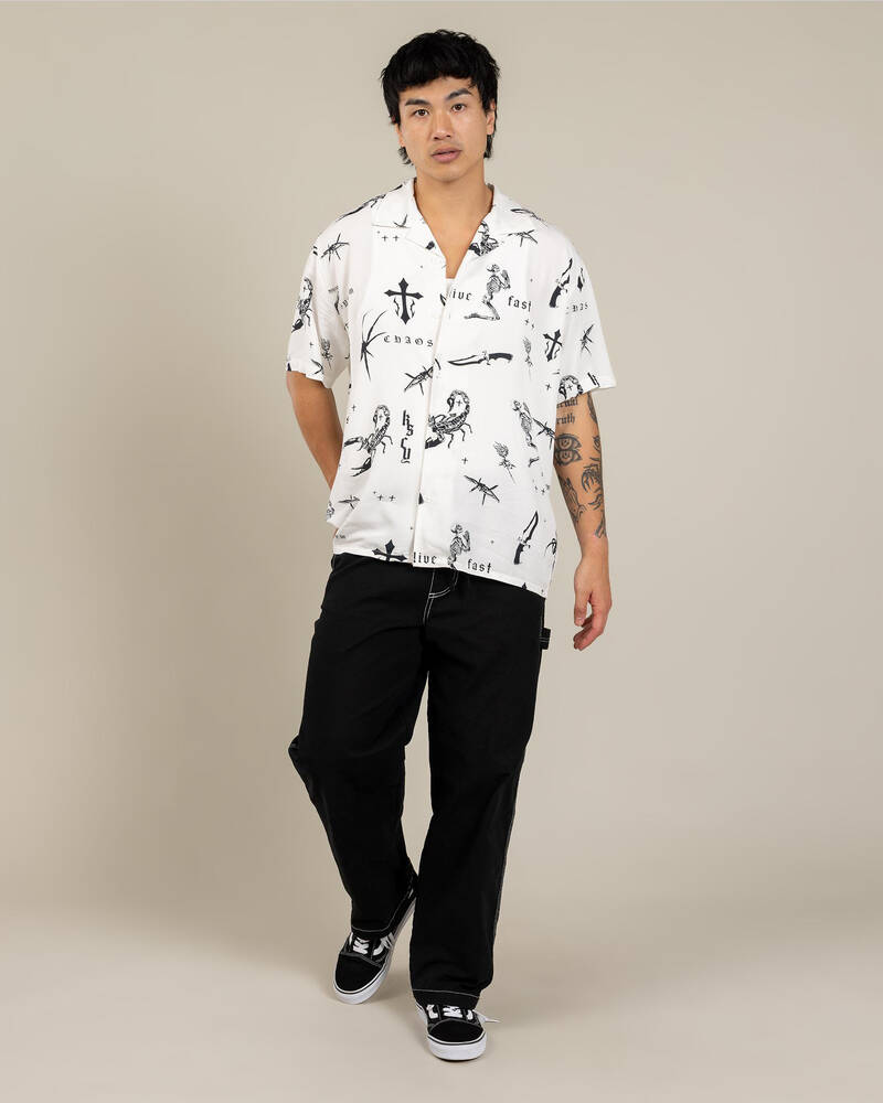 Kiss Chacey Scatter Resort Short Sleeve Shirt for Mens