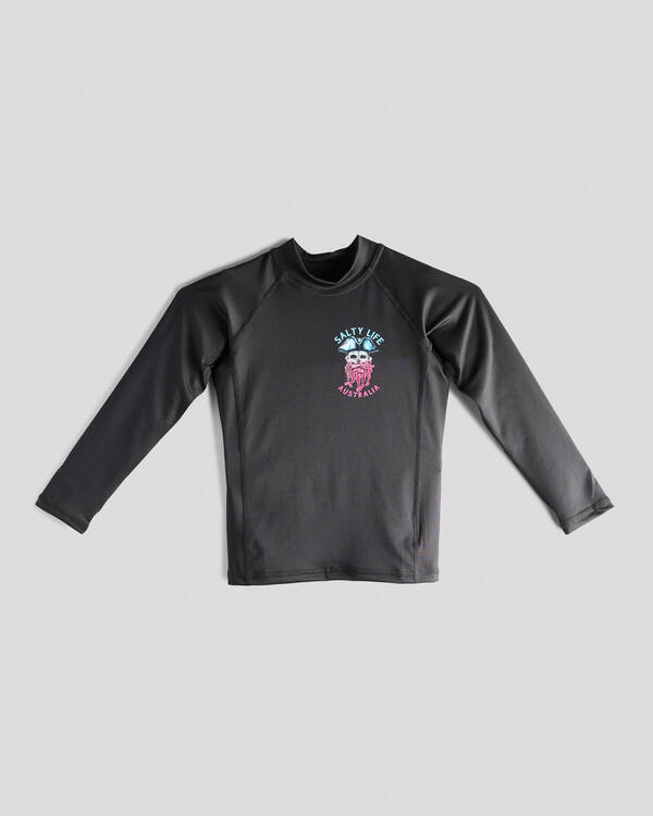 Salty Life Toddlers' Sea Wolf Long Sleeve Rash Vest for Mens