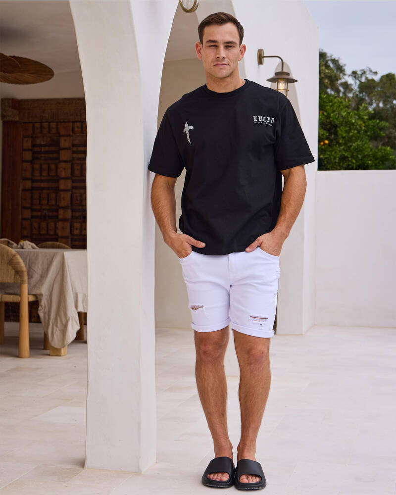 Lucid Trapper Denim Walk Shorts for Mens