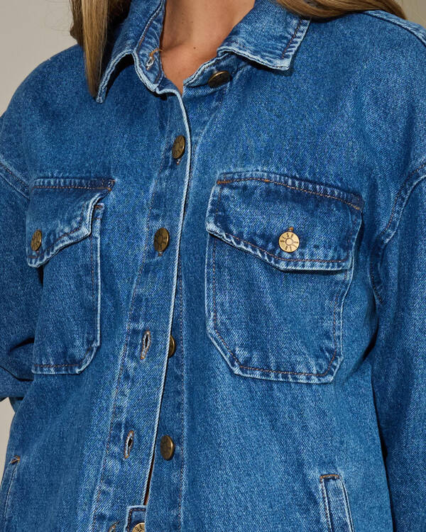 DESU Eden Denim Shacket for Womens