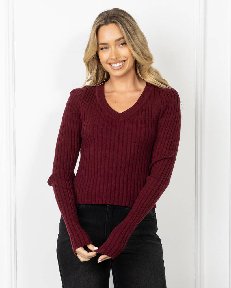 Ava And Ever Khloe Long Sleeve Knit Top for Womens