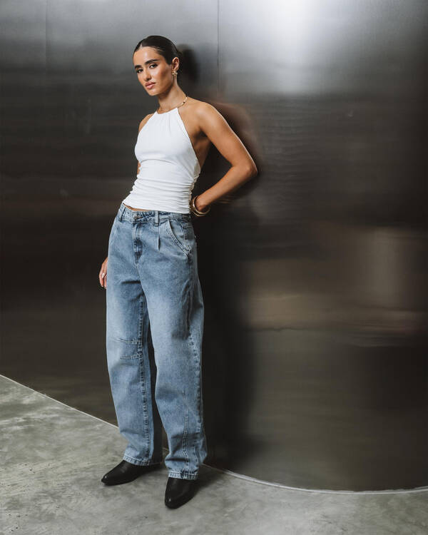DESU Cyndi Barrel Leg Jeans for Womens