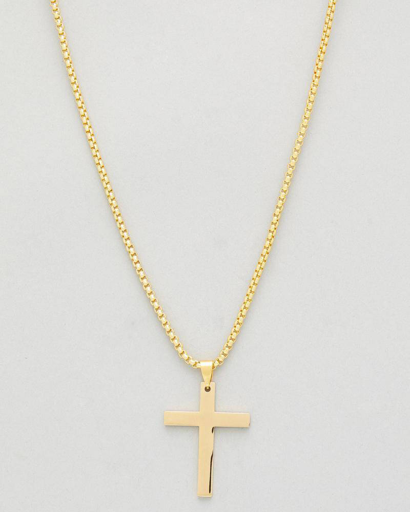 REPUBLIK Gold Cross Chain for Mens