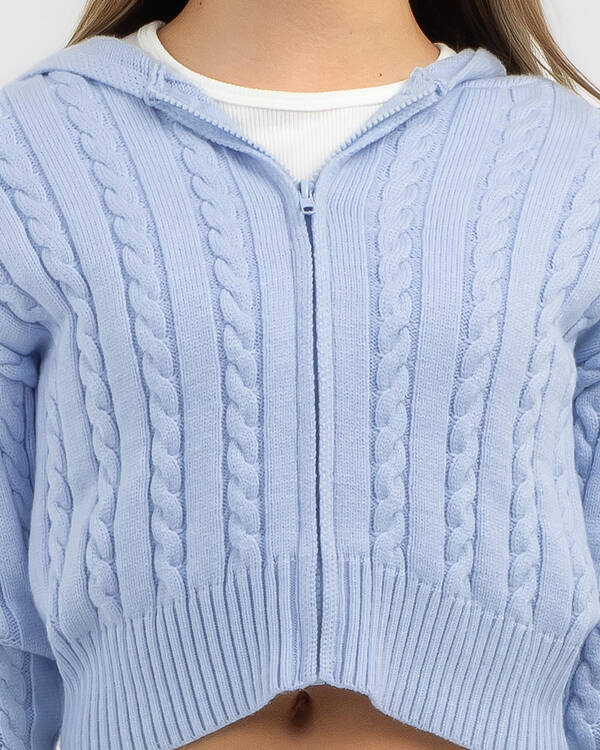Ava And Ever Girls' Bailee Hooded Cable Knit Jumper for Womens