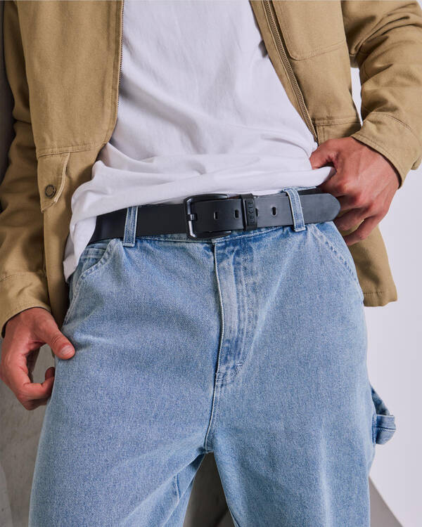 Lucid Onyx Leather Belt for Mens