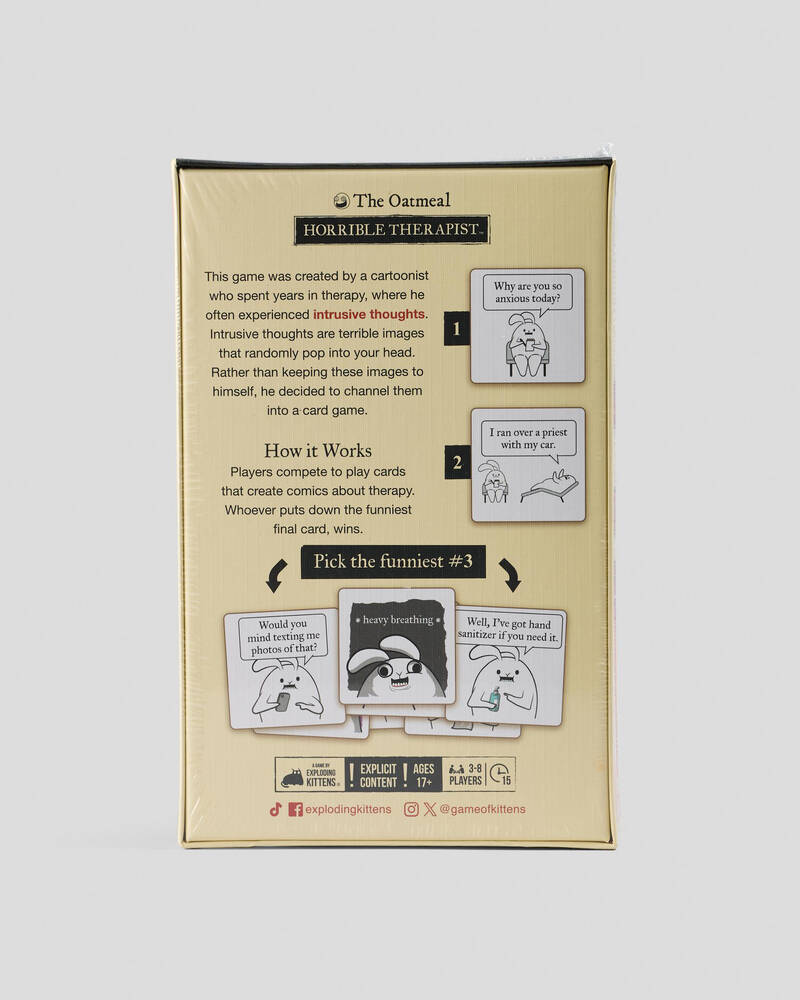 Get It Now Horrible Therapist Game for Unisex