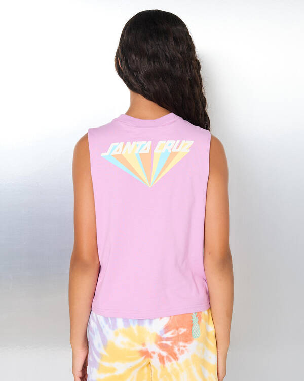 Santa Cruz Girls' SC Delta Strip Chest Muscle Tank Top for Womens
