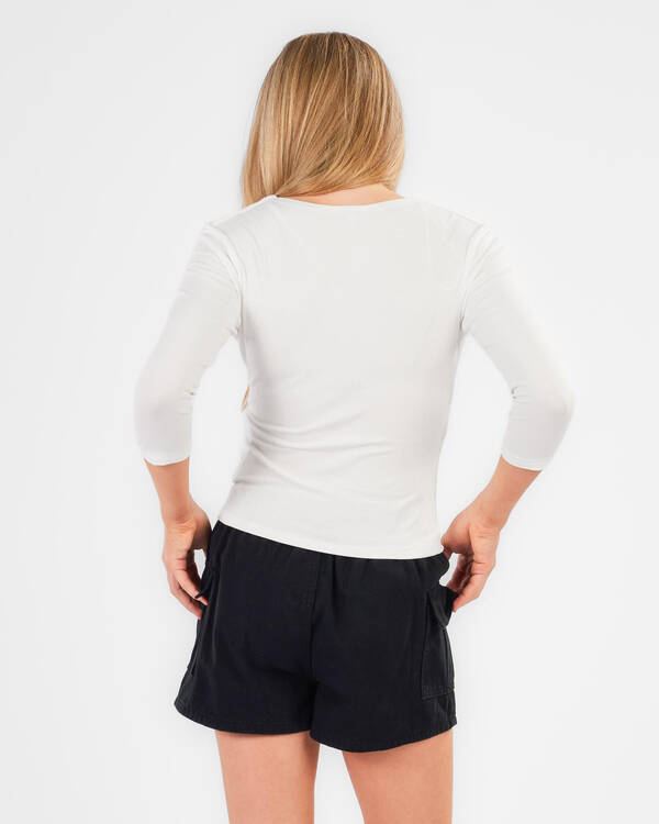 Ava And Ever Girls' Rach 3/4 Sleeve Top for Womens