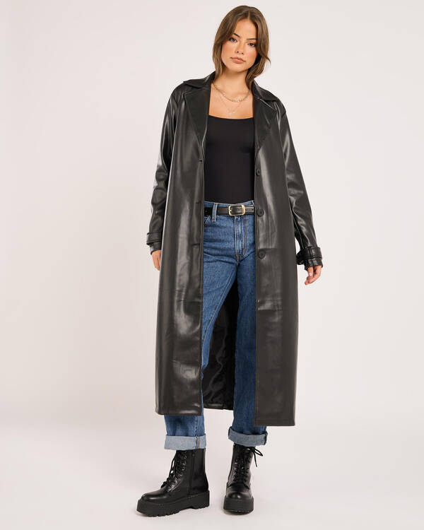 Ava And Ever Chaos Faux Leather Coat for Womens