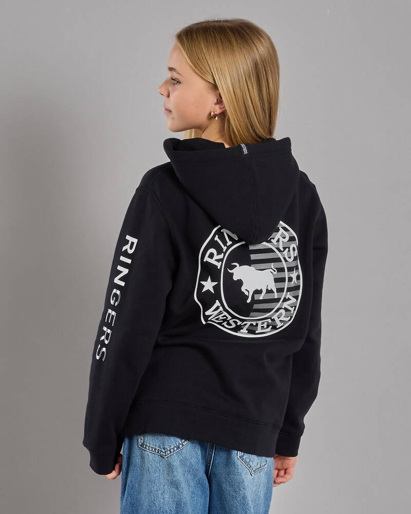 Ringers Western Girls' Jackaroo Flag Hoodie for Womens