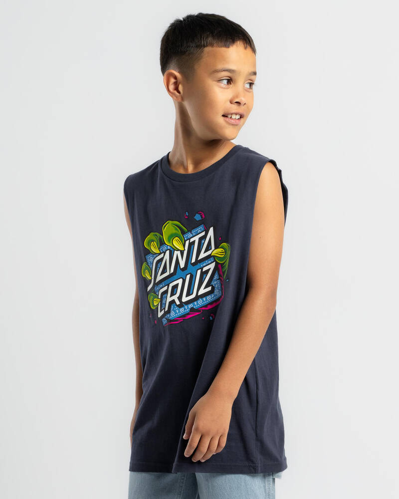 Santa Cruz Boys' Johnson Beast Dot Stack Muscle Tank for Mens