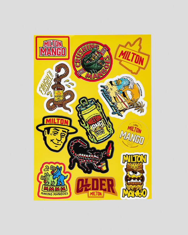 Milton Mango MM Sticker Sheet for Mens