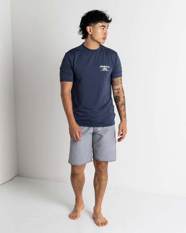 Billabong Crossboards Short Sleeve Rash Vest for Mens