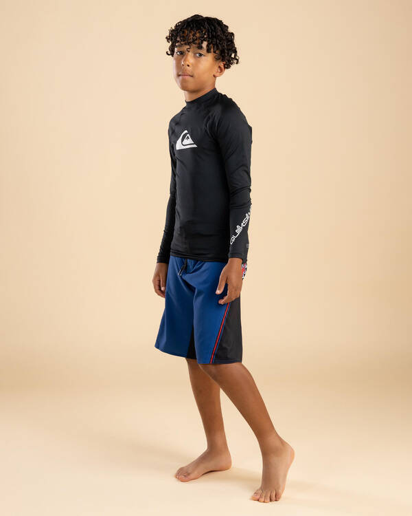 Quiksilver All Time Boy's Sleeve Rash Vest for Mens