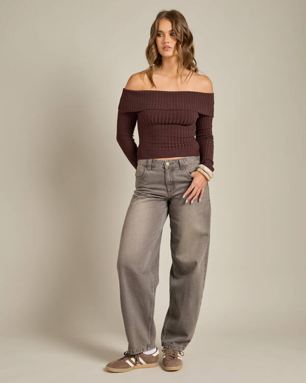Ava And Ever Ari Off Shoulder Knit Top for Womens