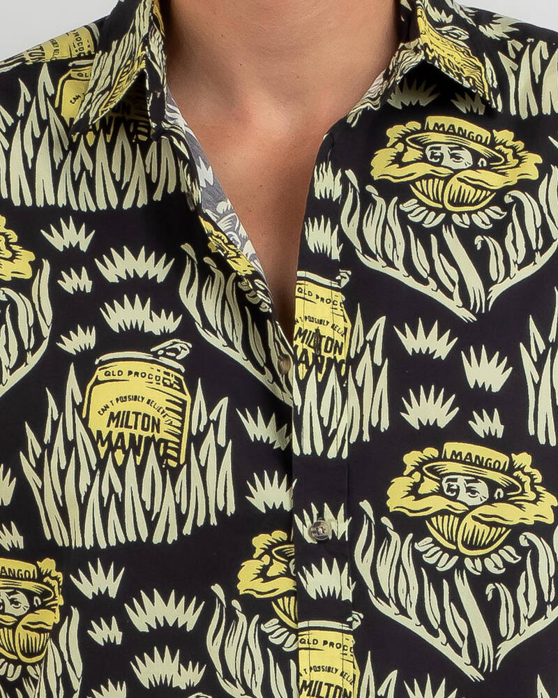 Milton Mango Night Garden Short Sleeve Shirt for Mens