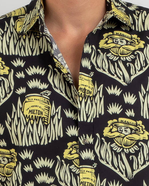 Milton Mango Night Garden Short Sleeve Shirt for Mens