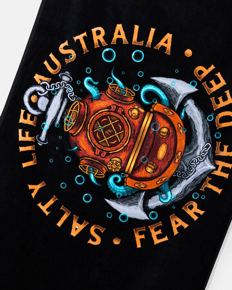 Salty Life Fear The Deep Beach Towel for Mens