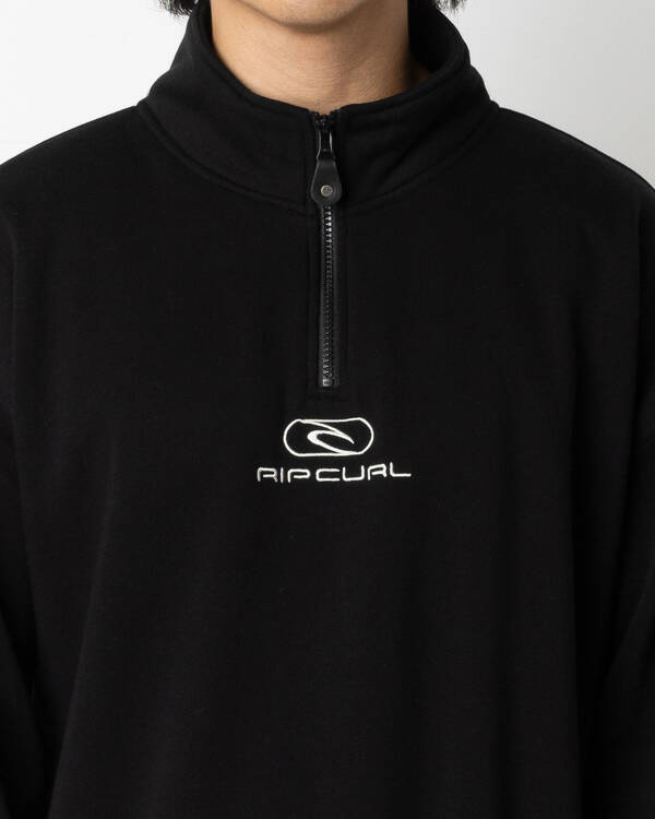 Rip Curl Pill Icon 1/4 Zip Crewneck Sweatshirt for Mens