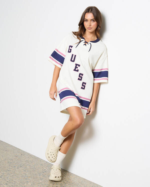 GUESS Hockey Jersey Dress for Womens