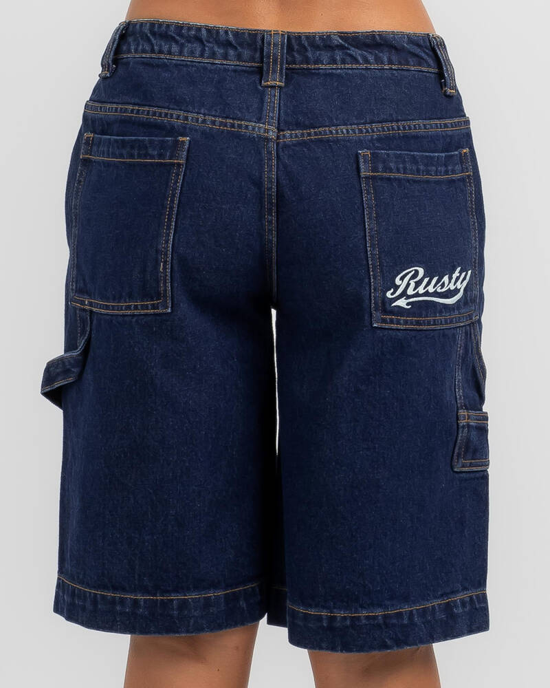Rusty Billie Low Rise Carpenter Shorts for Womens