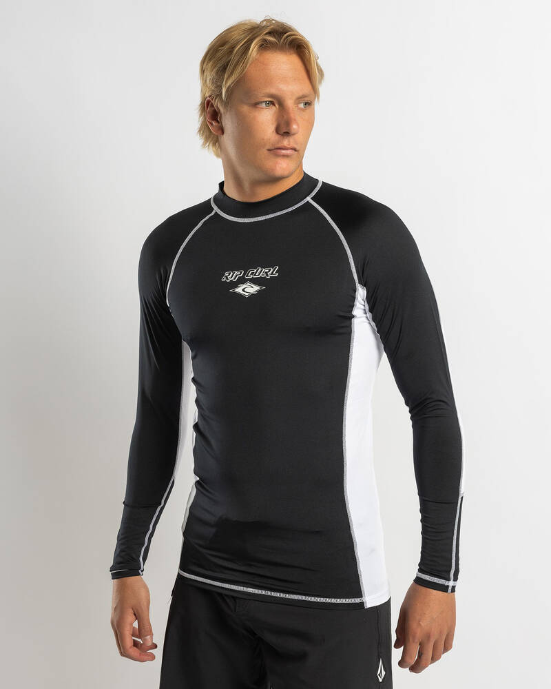 Rip Curl Fade Out Long Sleeve Rash Vest for Mens