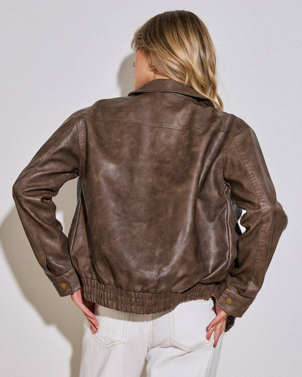 Ava And Ever Harley Faux Leather Jacket for Womens