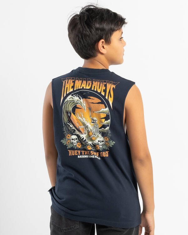 The Mad Hueys Boys' Raising Swell Muscle Tank for Mens