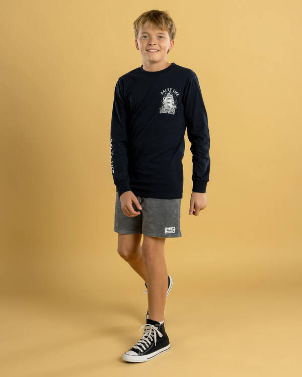 Salty Life Boys' Shipwreck Long Sleeve T-Shirt for Mens