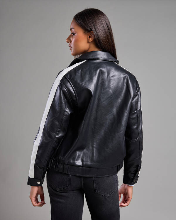 Ava And Ever Revolver Faux Leather Jacket for Womens