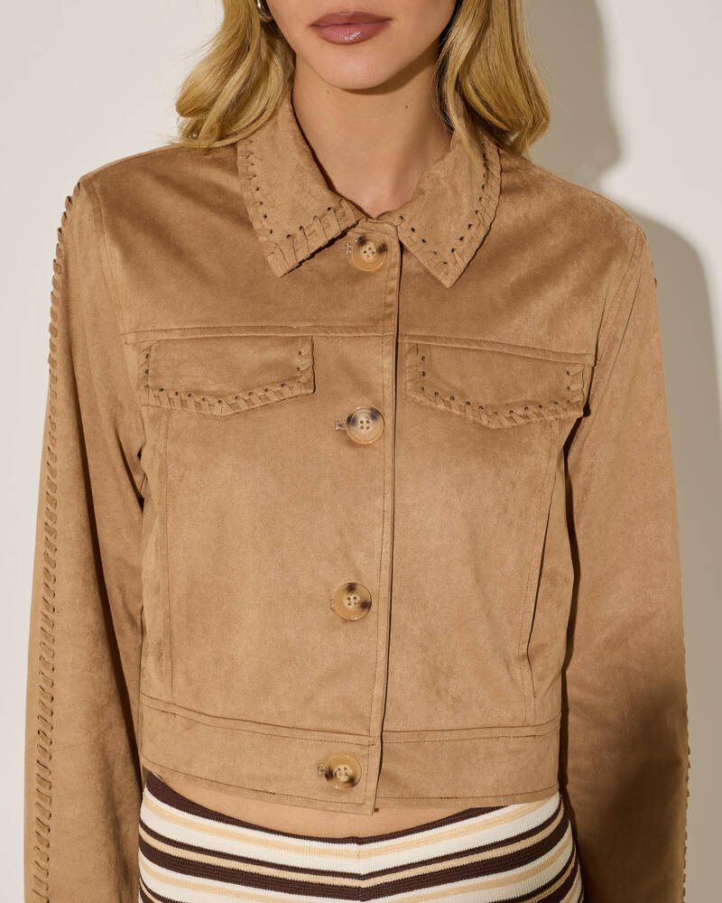 Ava And Ever Splendor Faux Suede Jacket for Womens