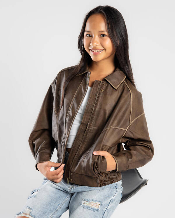 Ava And Ever Girls' Dakota Bomber Jacket for Womens