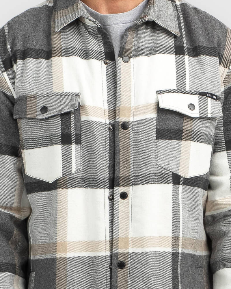 Skylark Fragmented Long Sleeve Flannel Shirt for Mens