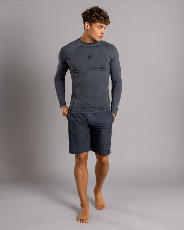 Far King Relaxed Fit Long Sleeve Rash Vest for Mens