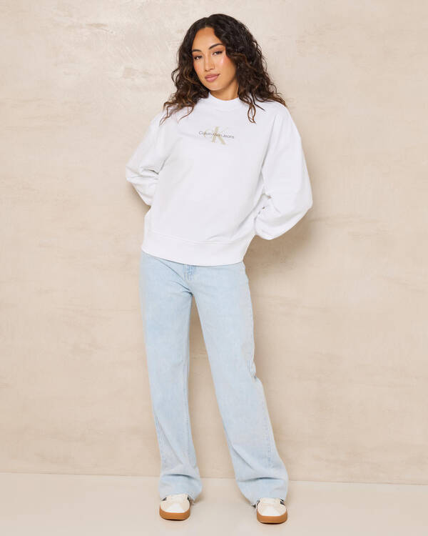 Calvin Klein Monologo Crewneck Sweatshirt for Womens