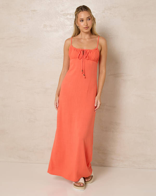 Rhythm Austin Gathered Maxi Dress for Womens