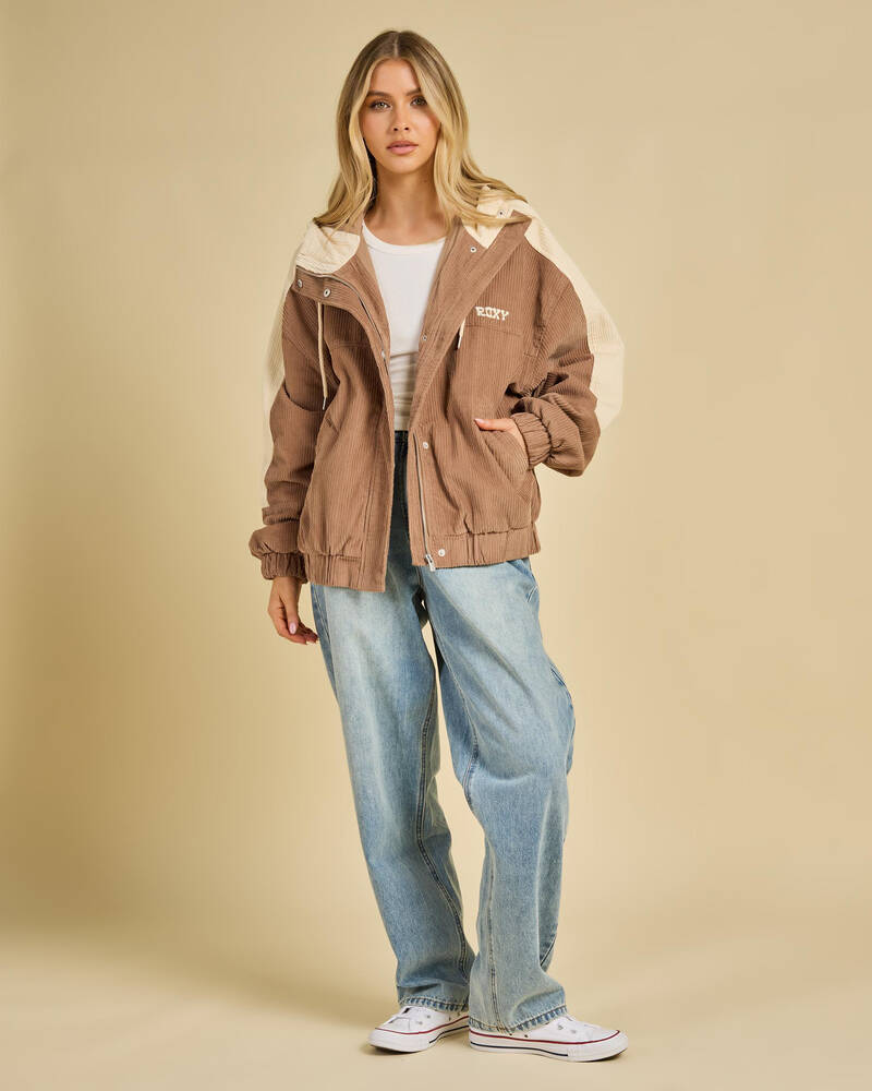 Roxy Duo Cord Hooded Jacket for Womens