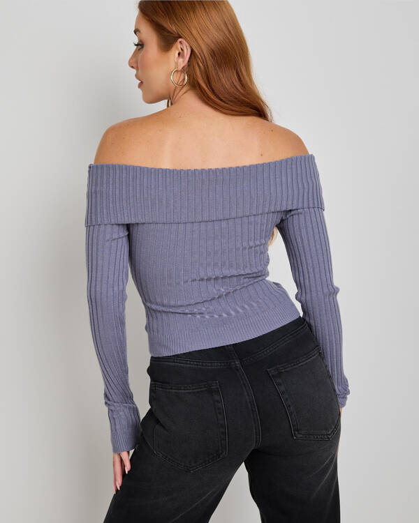 Ava And Ever Ari Off Shoulder Knit Top for Womens