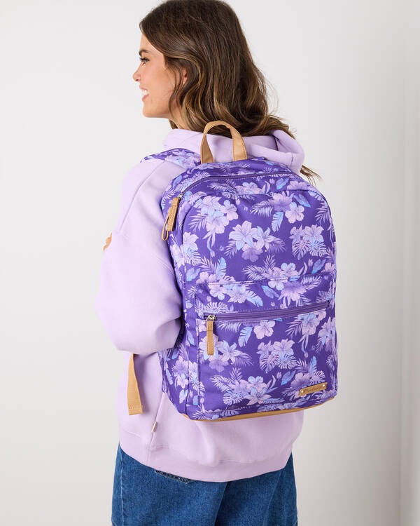 Mooloola Purple Palms Backpack for Womens