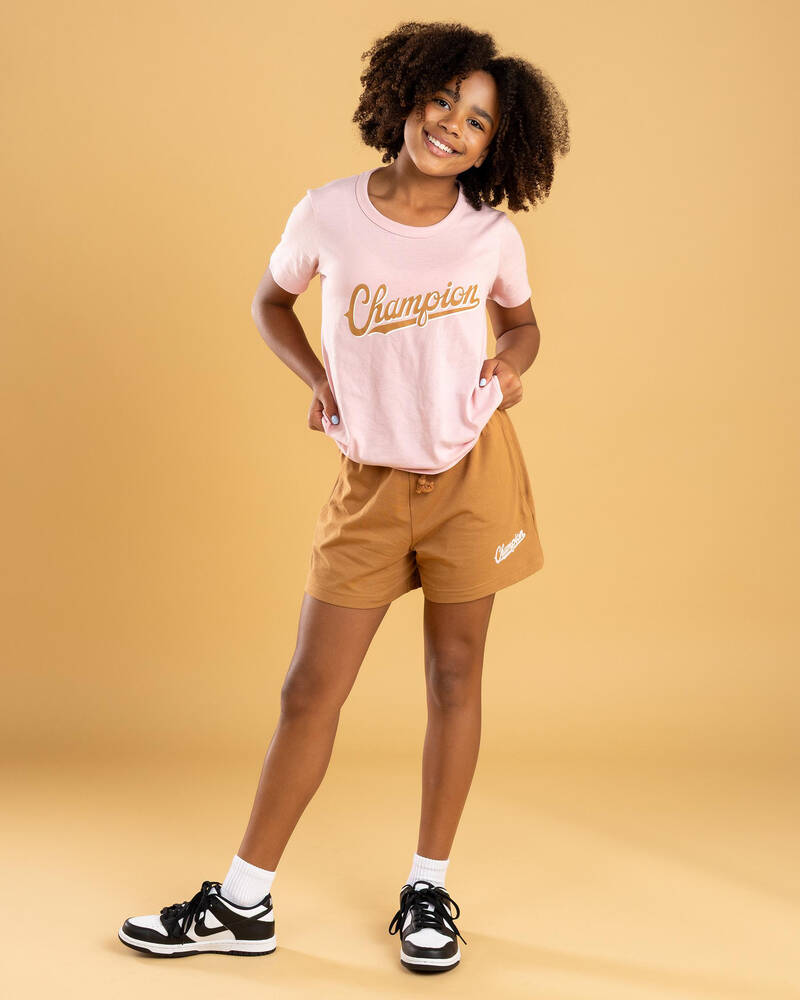 Champion Girls' Graphic Jersey Shorts for Womens
