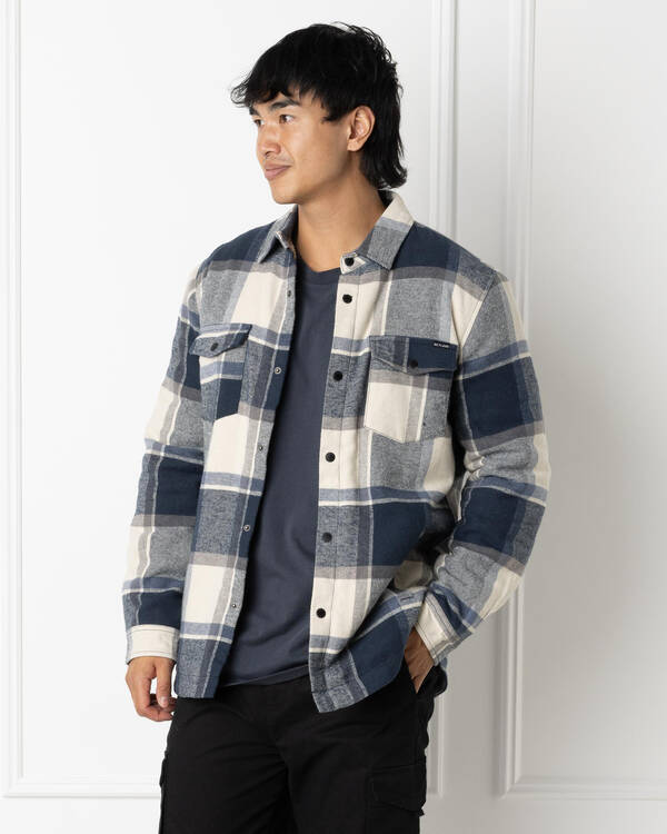 Skylark Fractured Long Sleeve Flannel Shirt for Mens